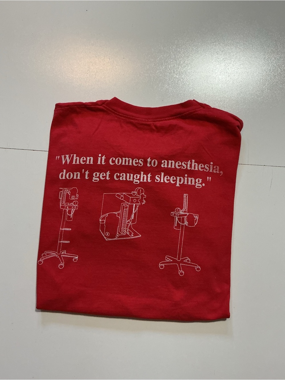 Vintage Veterinary Anesthesia Don't Get Caught Sleeping Single Stitch T-Shirt